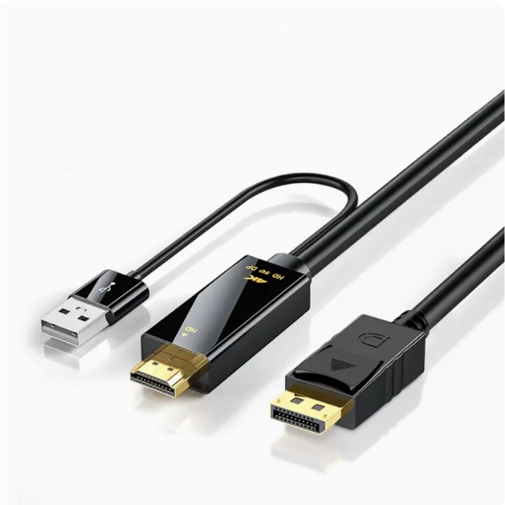HDMI to DP Converter 60Hz HDMI to Display port  4K Adapter Cable Display Port Converter 1.8M