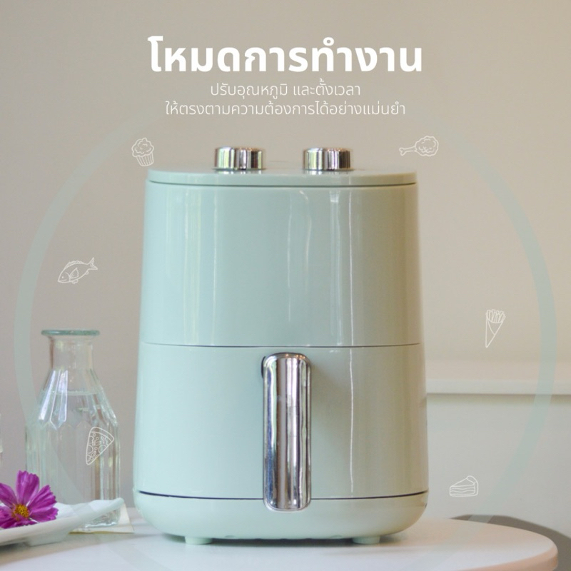หม้อทอดไร้น้ำมันKASHIWAรุ่นKW-818ถูก ประหยัด พร้อมส่ง