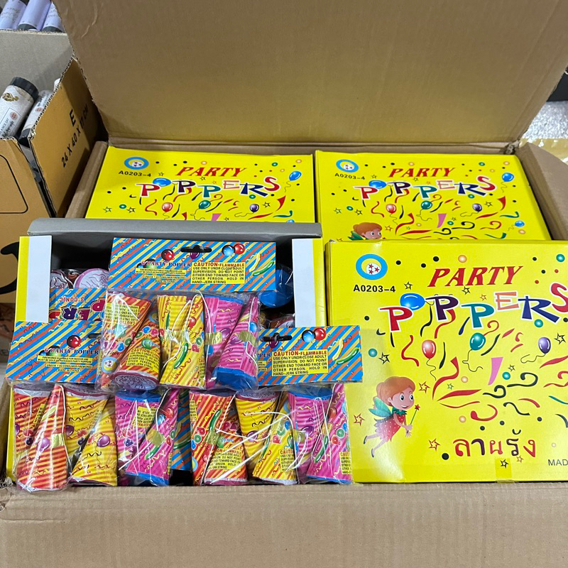 สายรุ้ง ปาร์ตี้ป้อป 1ถุง6กรวย พลุกระดาษ กรวย พร้อมส่ง เฉลิมฉลอง