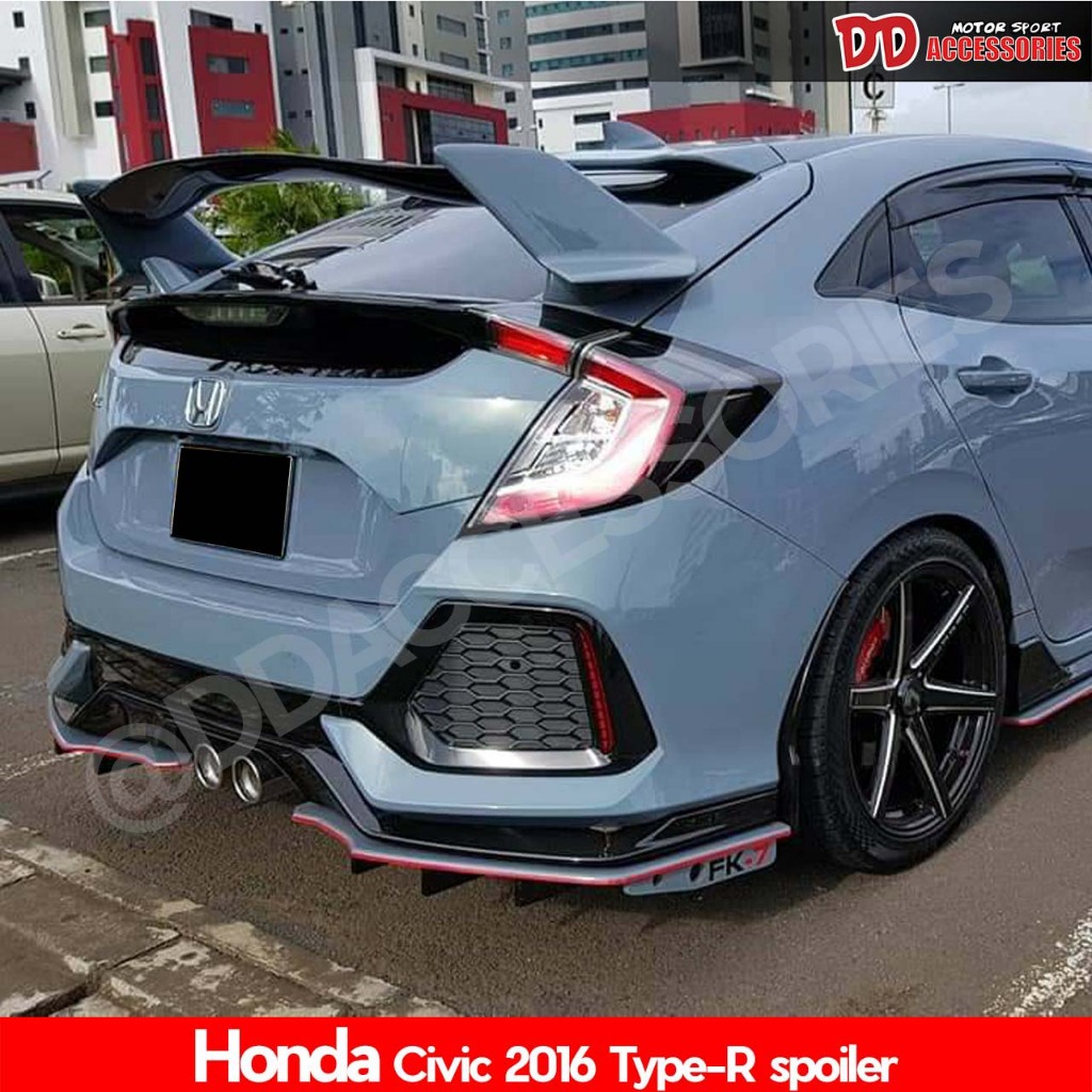 spoiler สปอยเลอร์ สปอยเลอร์หลัง civic 2016 2017 2018 2019 2020 2021 FC 4 ประตู ทรง Type R ไม่ทำสี ราคาพิเศษ!!!