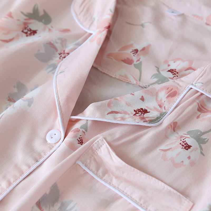 พร้อมส่ง ขุดนอนเยื่อไผ่ ลายดอกไม้พาสเทล ผ้านุ่มระบายอากาศ - รูปที่ 5