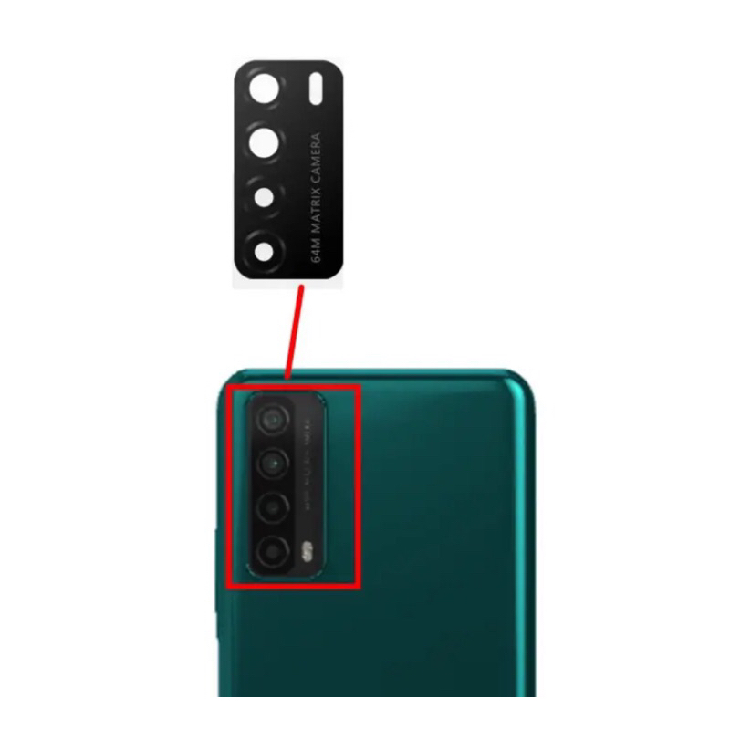 อะไหล่มือถือ เลนส์กล้อง Huawei Y7A กระจกเลนส์กล้องหลัง Huawei Y7A