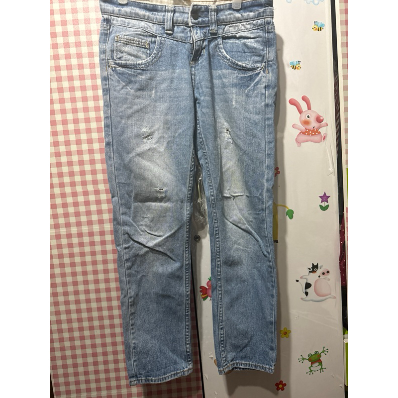 กางเกงยีนส์ฟอกเอวต่ำ #ผ้ายีนส์นิ่มมาก #Lativ #มือสอง