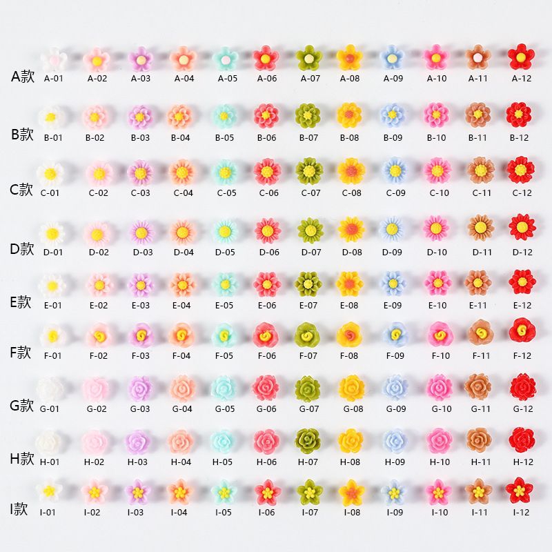 ของจิ๋ว ดอกไม้จิ๋ว ใบไม้ กุหลาบ อมยิ้ม ของตกแต่ง 50/100ชิ้น