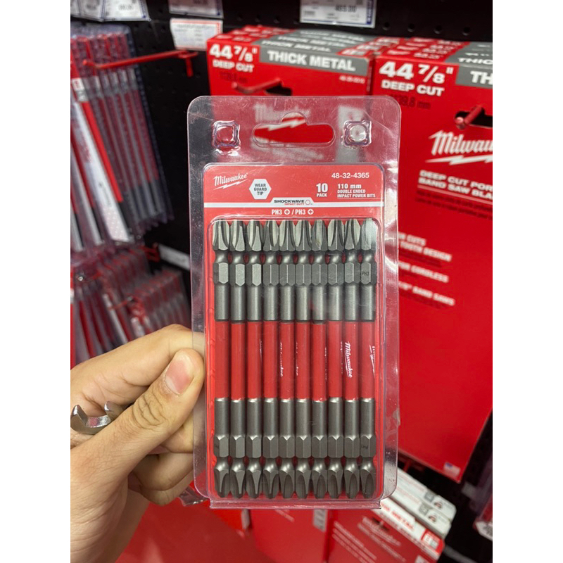 ชุดดอกไขควง2หัว 110มม” PH3PH3”MILWAUKEE