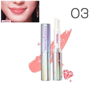 ลิปมันเปลี่ยนสี มิสทิน พิ้งค์ แมจิก ไดมอนด์ Mistine Pink Magic Bright Glitter Diamond Changable Colored Tinted Lip Balm