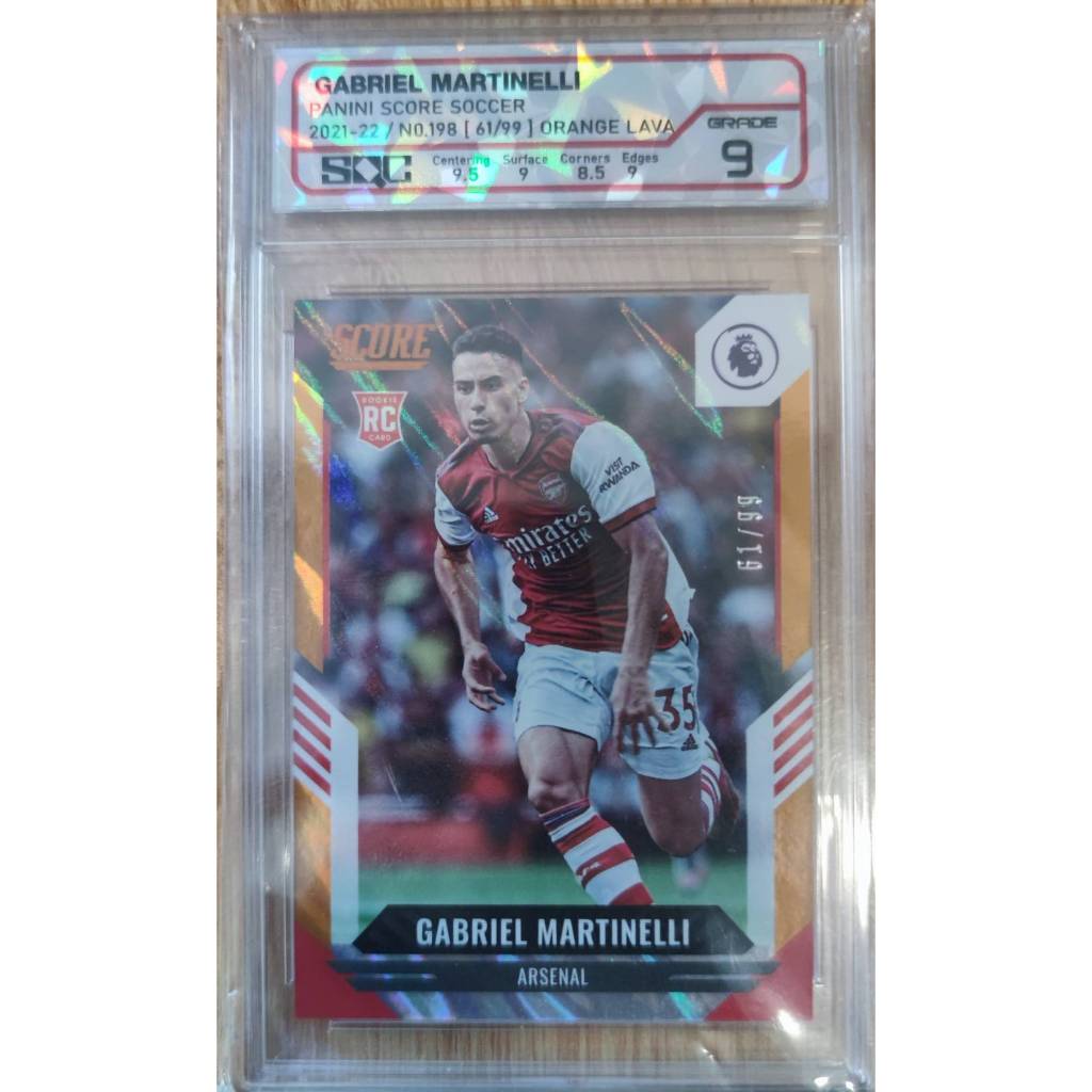 การ์ดนักเตะฟุตบอล 2021-22 Panini Score Gabriel Martinelli /99