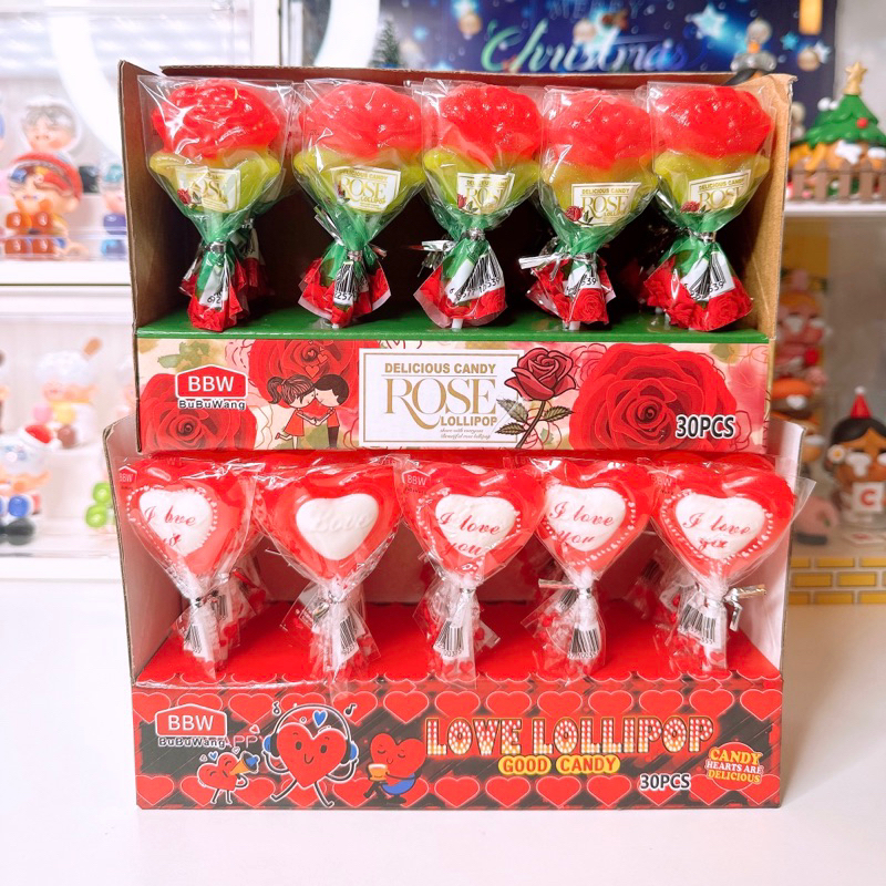 อมยิ้มหัวใจวาเลนไทน์ Valentine เทศกาลวาเลนไทน์ (1 เเพค 30 ชิ้น)