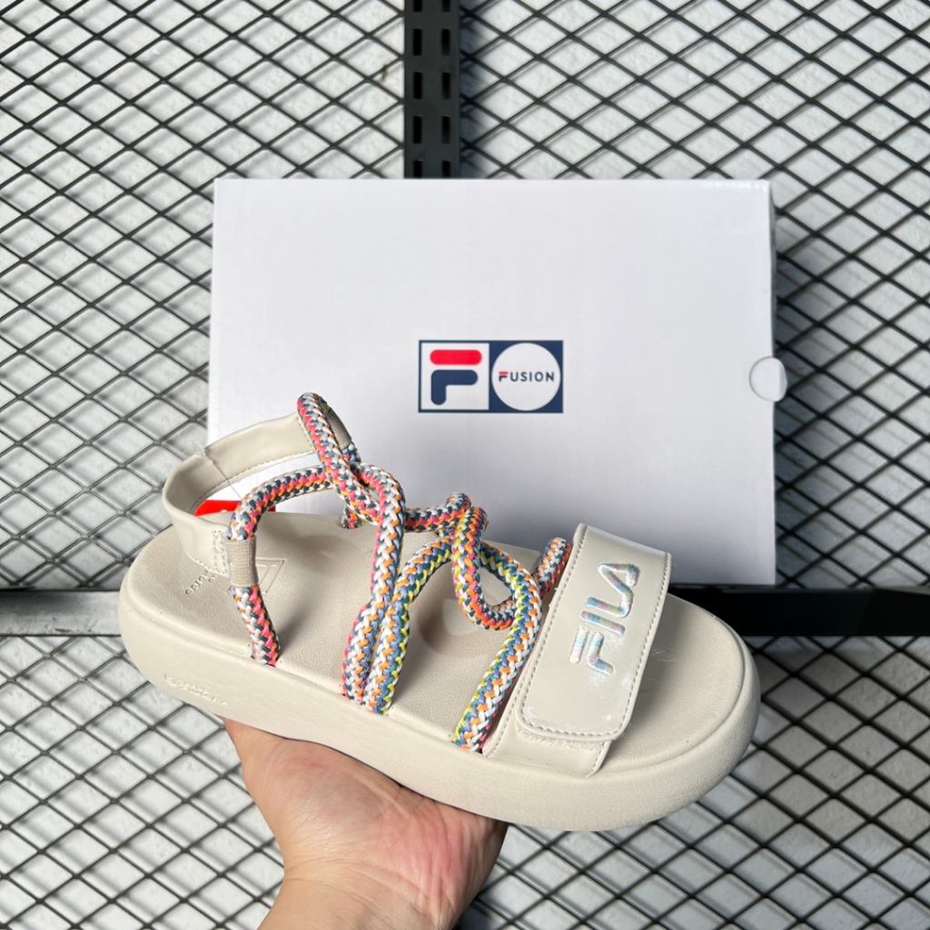 รองเท้าผ้าใบ FILA Feile ผู้หญิง 2022 ฤดูร้อนใหม่รองเท้าผ้าใบพื้นหนาเพิ่มความสูงรองเท้าชายหาด F12W22140FBT36-40