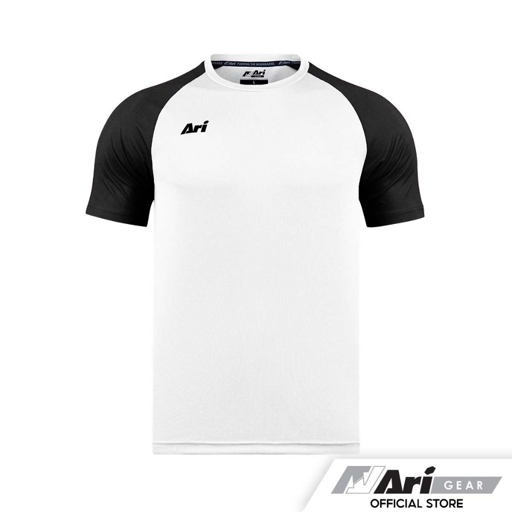 ARI ESSENTIAL 2TONES TEAM JERSEY - WHITE/BLACK เสื้อฟุตบอล อาริ ทุโทน สีขาวดำ