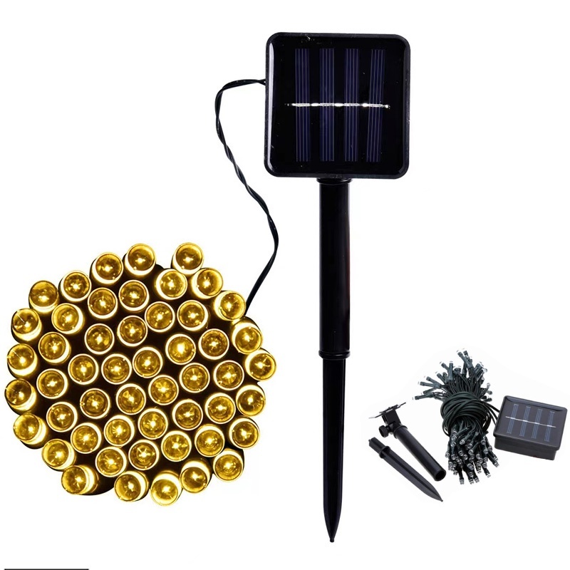 Hot Sale ยาว32 เมตร ไฟโซล่าเซลล์ ไฟกระพิบ 100LED solar cell ไฟประดับ10M โคมไฟโซลาร์เซลล์ ไฟตกแต่งสวน แผงโซล่าเซลล์