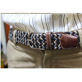 เข็มขัด ยางยืดผ้าถักยืดได้ เอว 27-38 ไม่ต้องเจาะรู 🔷 ELASTIC BELT 🔺 ส่งไวจากไทย ✅