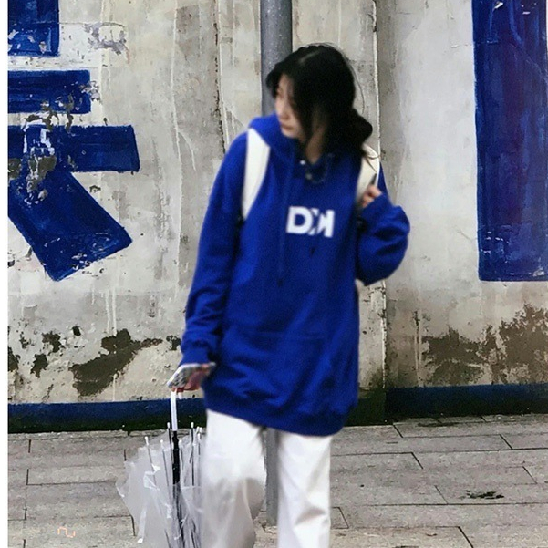 DTXmarket พร้อมส่งจากไทย เสื้อแขนยาว สีน้ำเงิน (แขนยาวฮู้ด DK ) 6053