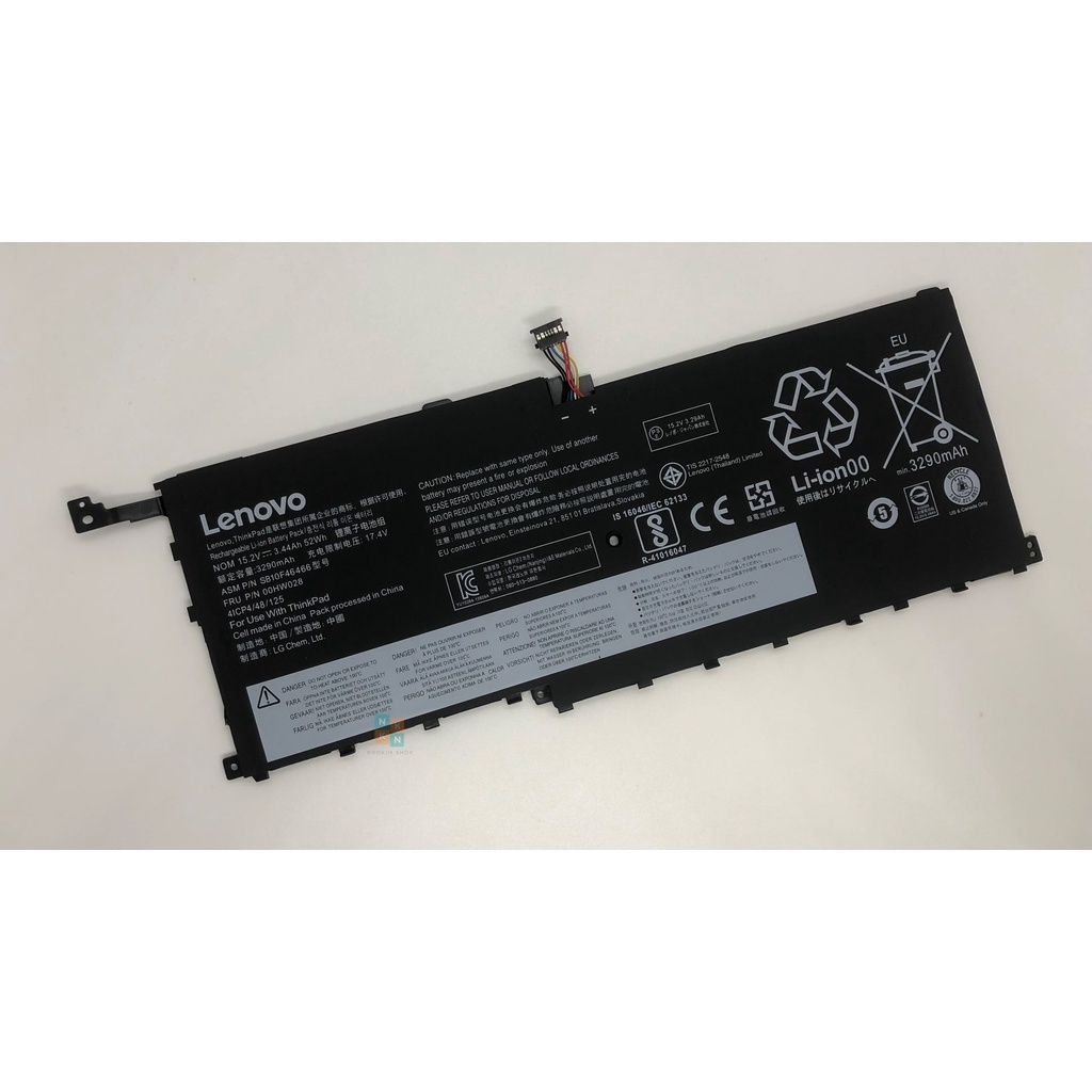 LENOVO แบตเตอรี่ 00HW028 ของแท้ (สำหรับ ThinkPad X1 CARBON , ThinkPad X1 YOGA SB10F46466 OOHW028) Lenovo Battery