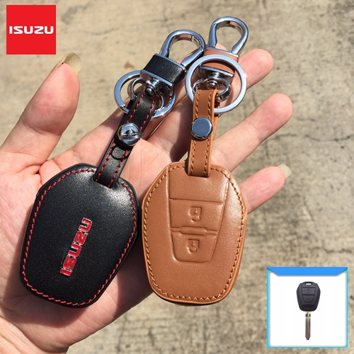 ซองหนังแท้ ใส่กุญแจรีโมทรถยนต์ ISUZU D-Max X-Series รุ่นโลโก้เหล็ก แบบดอกกุญแจ