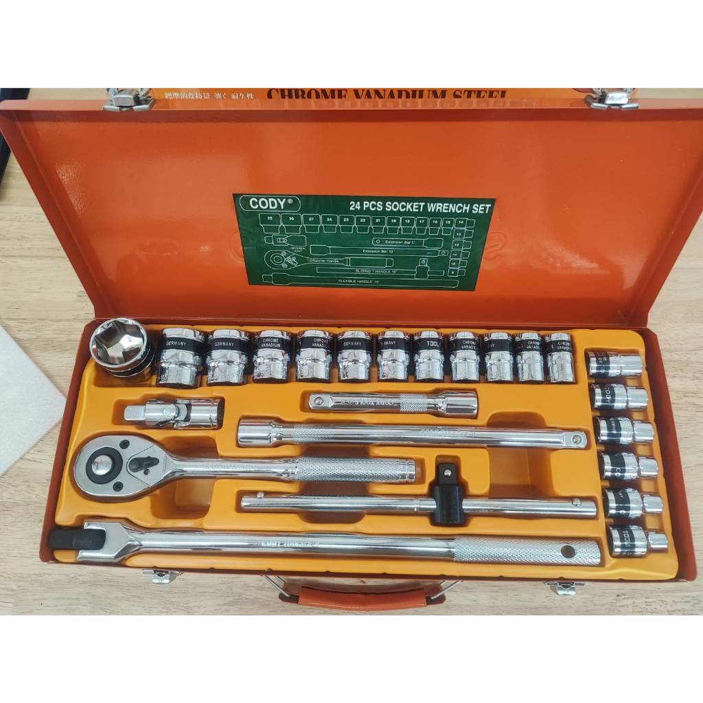 ของแท้!! ชุดบล็อก CODY 24 ชิ้น/ชุด [ยี่ห้อเก่า ANTON ] มีทั้ง 6 และ 12เหลี่ยม แอนตั้น ชุดบล็อค ชุดบล๊อก เครื่องมือช่าง