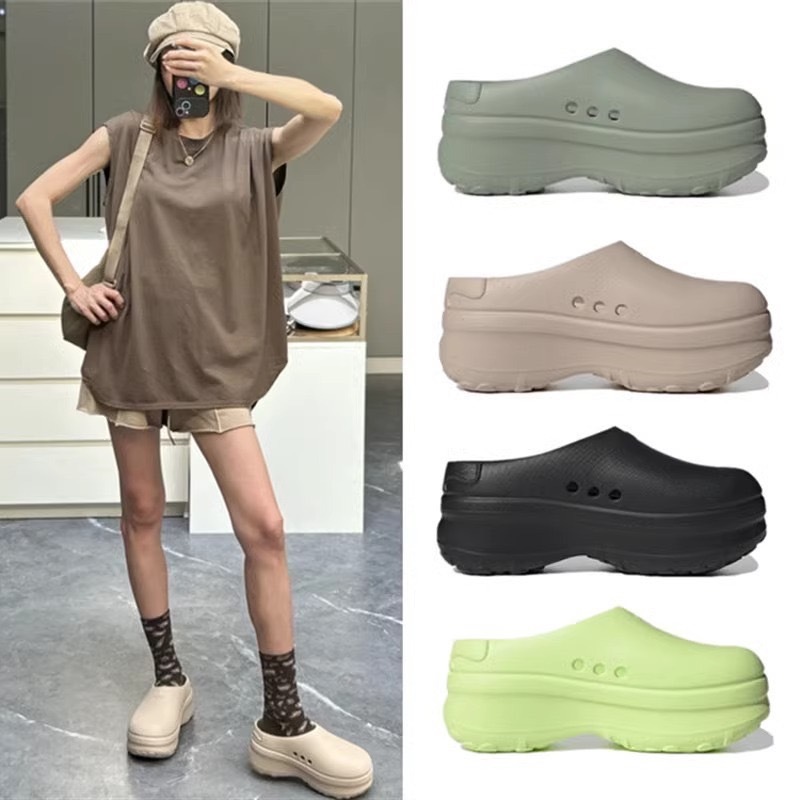 พร้อมส่งจากไทย 【TX-2098】รองเท้าแตะแบบสวม งาน AD Stan Smith Mule ทรงเกาหลีแมทง่าย วันสบายๆ ส้นหนานิดๆTOBO