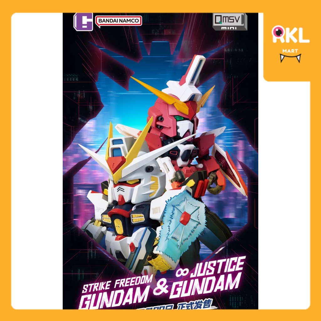 🔥ยกกล่อง Qmsv-mini : Strike Freedom Gundam &amp; Justice Gundam 👾 / Secret