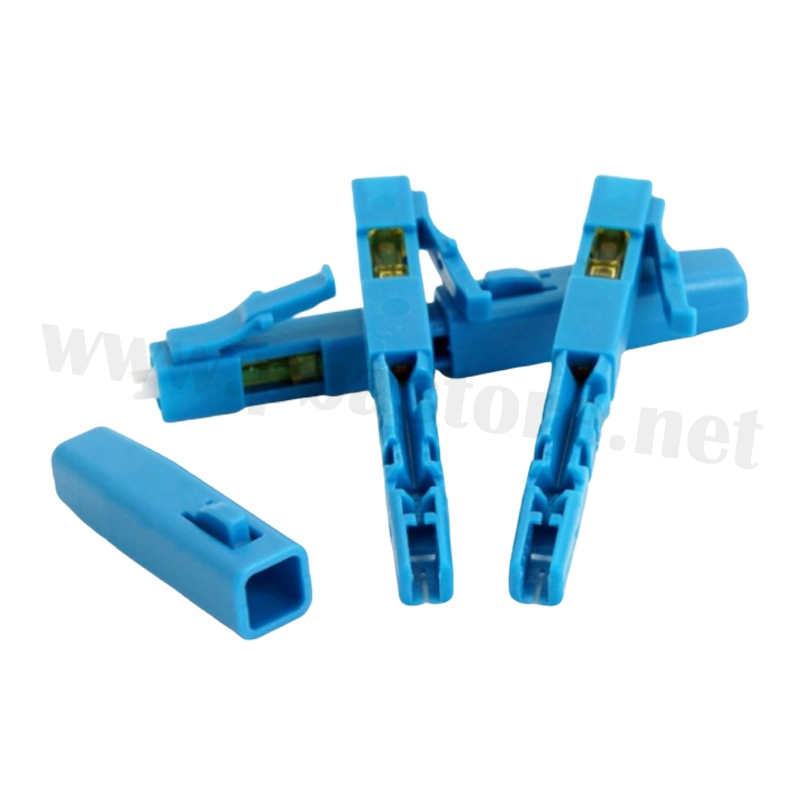 หัวไฟเบอร์ออฟติก LC/UPC FAST CONNECTOR น้ำเงิน (แพ็ค 10 หัว)