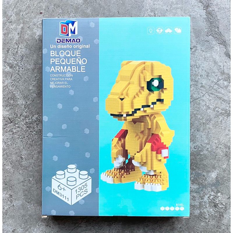 ตัวต่อนาโนไซส์ Jumbo - DM3111 Digimon : Agumon 1305 pcs
