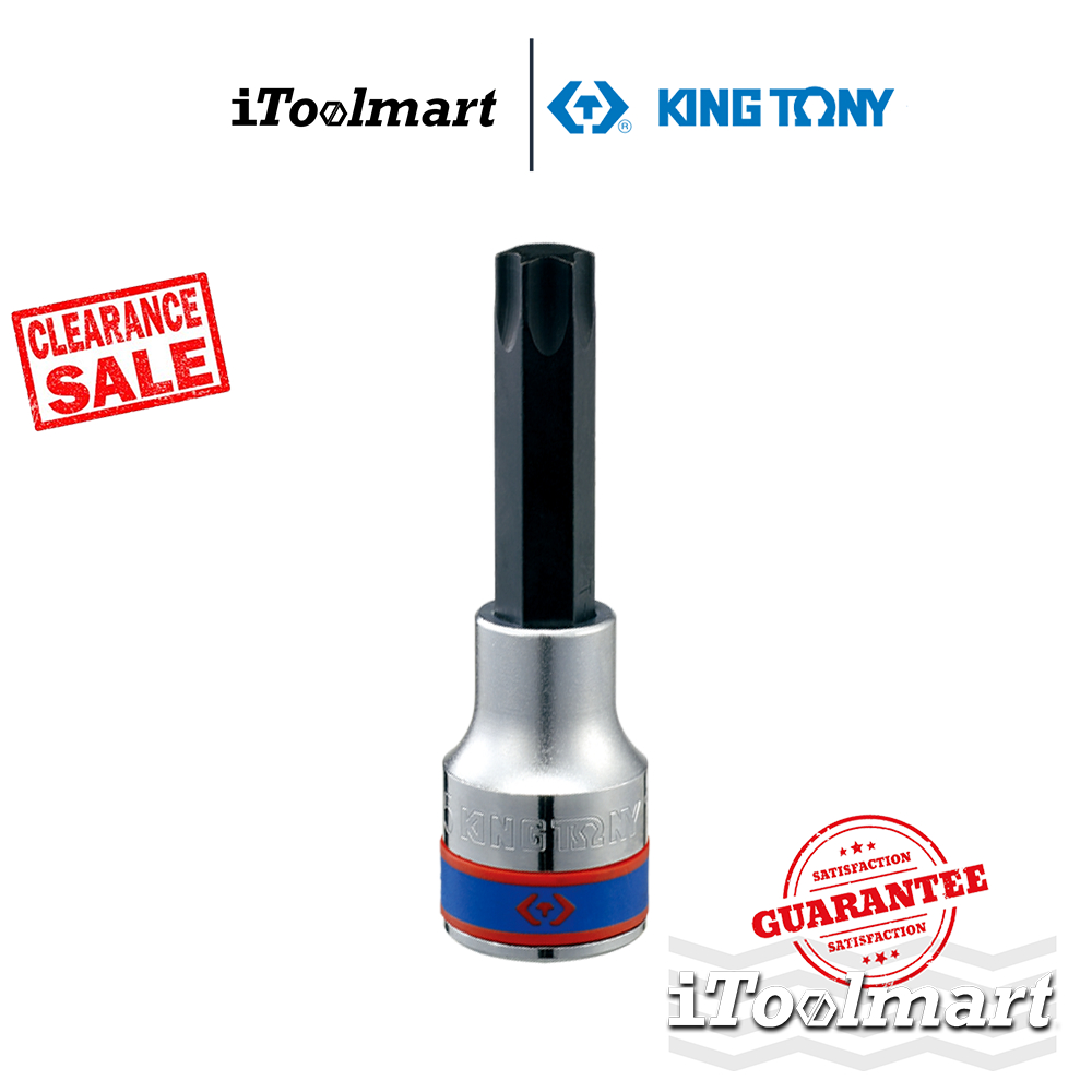 KINGTONY ลูกบ๊อก เดือยโผล่ ท็อคยาว รู 1/2 นิ้ว รุ่น 4033 มีขนาดให้เลือก T20 - T55