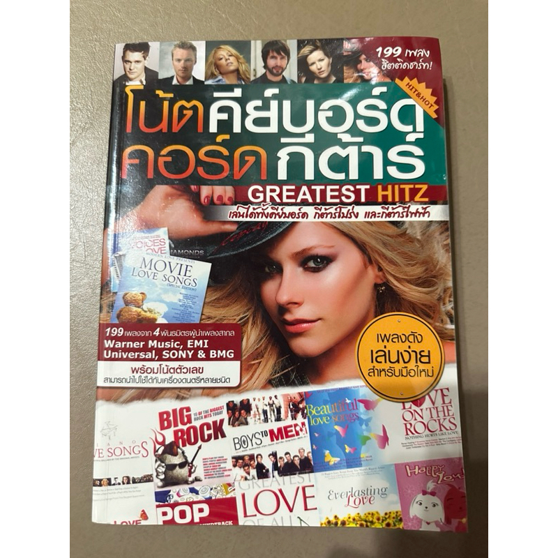 โน้ตคีย์บอร์ด คอร์ดกีต้าร์ Greatest Hitz เพลงสากล หนังสือ