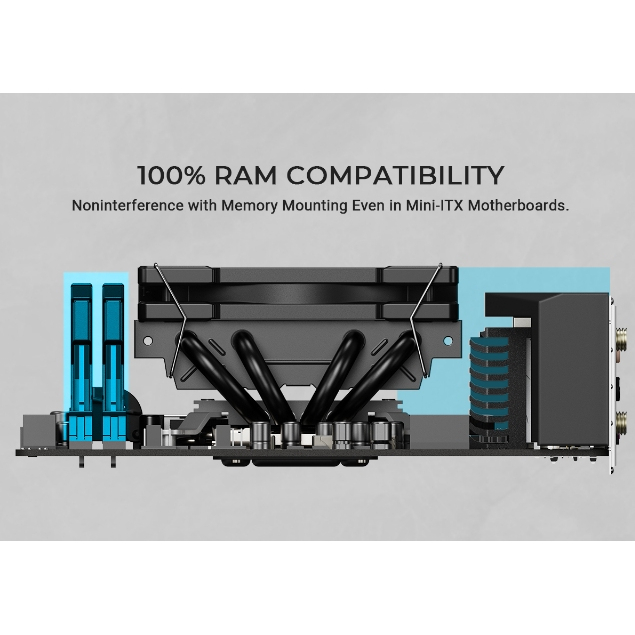 Heatsink ID-Cooling IS-40X V3 Black & White Mini ITX CPU Cooler Intel & AMD