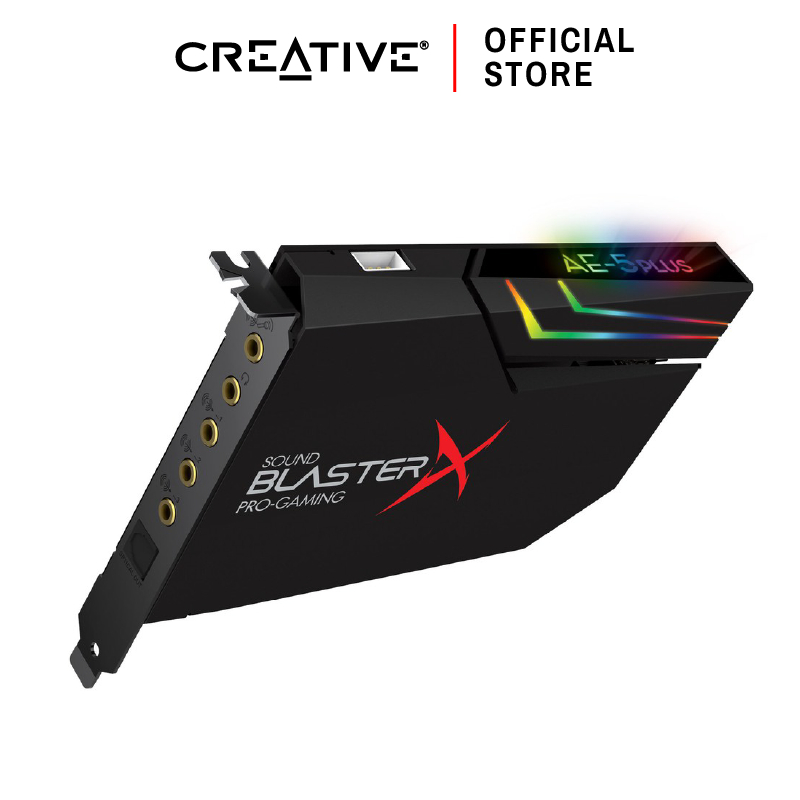 CREATIVE Sound Blaster AE-5 Plus Internal Sound Card รองรับ 5.1 พร้อมไฟ RGB ปรับแต่งได้ ซาวด์การ์ด PCI-e