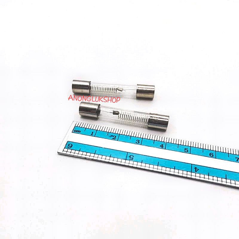 1ตัว ฟิวส์หลอดแก้ว ฟิวส์ไมโครเวฟ ฟิวส์ 0.8A 5KV Fuse 5KV ฟิวส์แรงดันสูงสำหรับเตาไมโครเวฟ