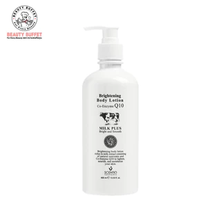 [ แพ็ค 3 ขวด ]BEAUTY BUFFET SCENTIO MILK PLUS BRIGHTENING Q10 BODY LOTION มิลค์พลัสไวท์เทนนิ่งคิวเทนบอดี้โลชั่น (400ML)