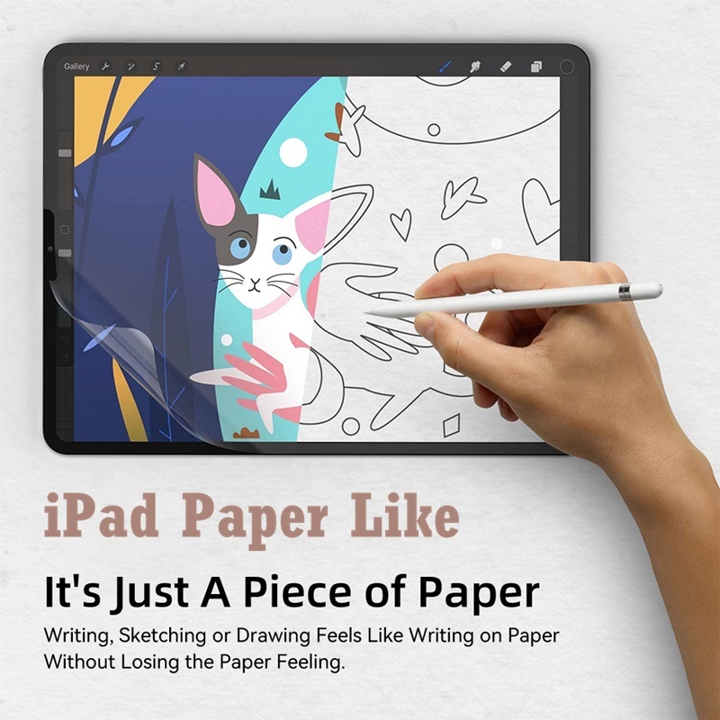 เส้นใยกระดาษ Paperlike film for iPad Pro 2022 11 Gen 9 8 7 6 5 Air 5 4 2 1 ฟิล์มกระดาษ iPad ใหม่ ฟิล์มกันรอย