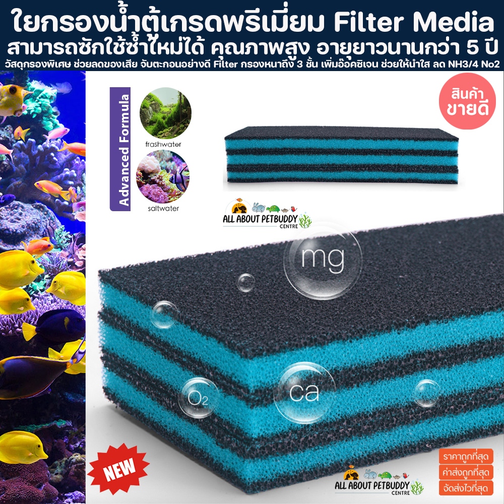ใยกรองตู้ปลา อย่างดี ใยแก้วกรองน้ำ สามารถใช้ซ้ำซักใหม่ได้ บ่อปลา ตู้ปลา Filter ใยแก้ว ใยกรองฟองน้ำ กรองน้ำบ่อปลา ใยกรอง