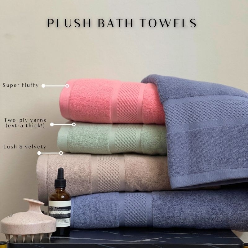 ผ้าเช็ดตัว ผ้าพรีเมี่ยมขนฟูนุ่ม เนื้อหนาผลิตจาก Cotton