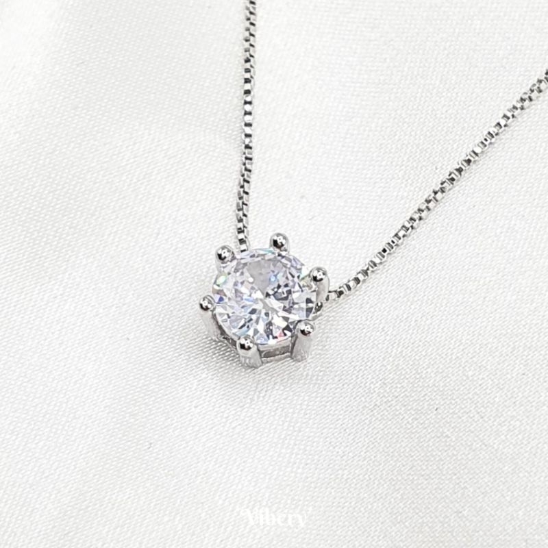 สร้อยคอ S925 Rounded diamond ✧°`