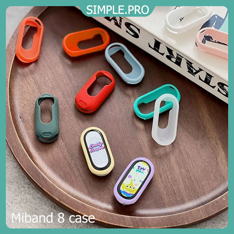 เคสซิลิโคนสีทึบเหมาะสำหรับเคสซิลิโคนกันน้ำ Xiaomi Mi Band 8/Mi Band 9