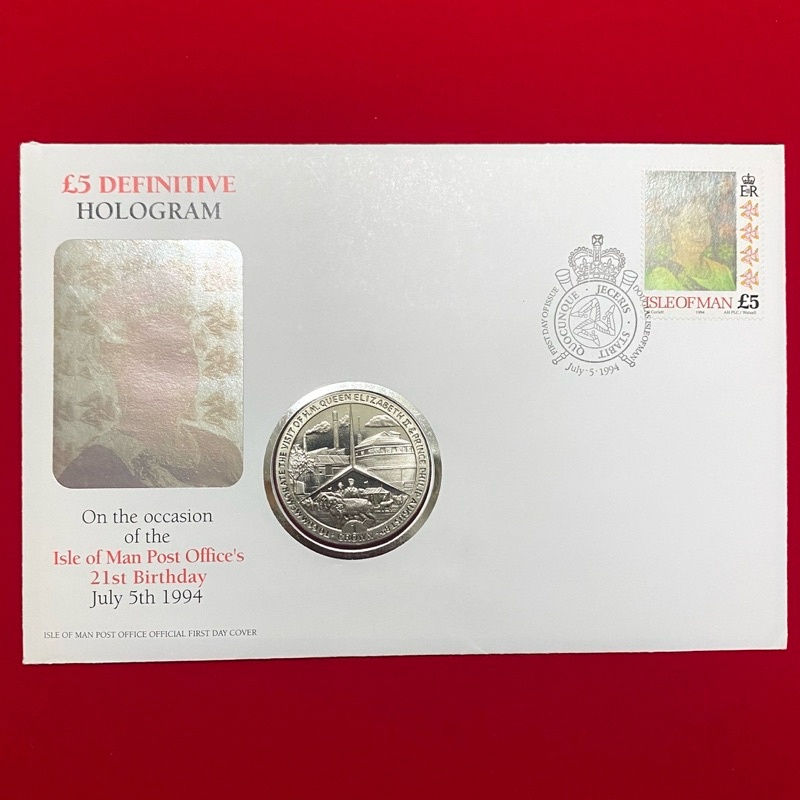 CCS-3 เหรียญประเทศ ไอร์ออฟแมน 🇮🇲 1 Crow 1989 คอลเลคชั่น Coin and Stamp Cover Collections