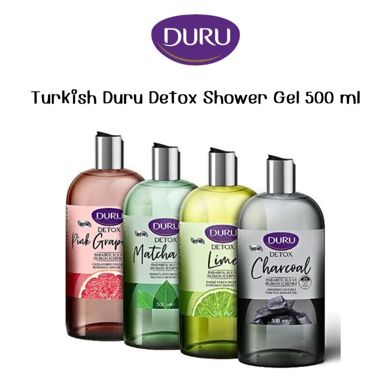 ดูรู เจลอาบน้ำ ดีท็อกซ์ 500ml สินค้านำเข้าจากตุรกี | Duru Detox Shower Gel 500ml