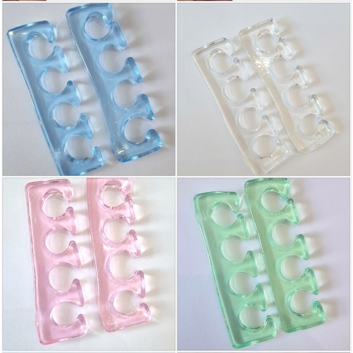 ที่คั่นนิ้วเท้าJelly เจลลี่ใส หลายสีตัวเลือก สำหรับทาสีเล็บ ทนทาน น้ำหนักเบา คุณภาพสูง พร้อมส่ง
