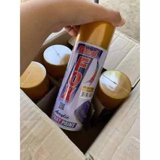 REDFOX 351 สีสเปรย์ สีทอง​ ประกายทอง ขนาด 400มล. แห้งเร็ว สวยทน