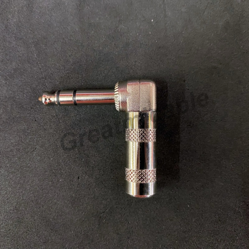 ปลั๊กMic Stereo 6.35mm หัวงอ เหล็กอย่างดี แจ็คไมโครโฟน สเตอริโอ เข้าสายสัญญาณ อย่างดี