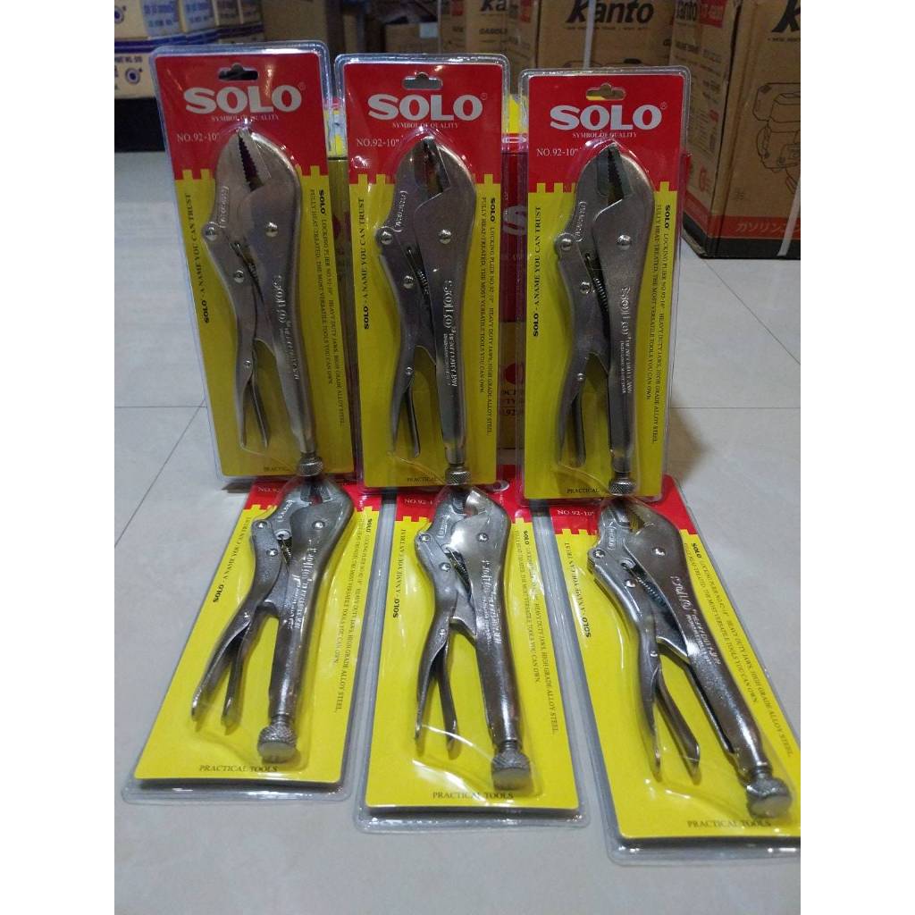 คีมล็อค Solo ปากตรง 10 นิ้ว ของแท้ (No.92-10") ขายส่ง 6 ตัว / 1คำสั่ง