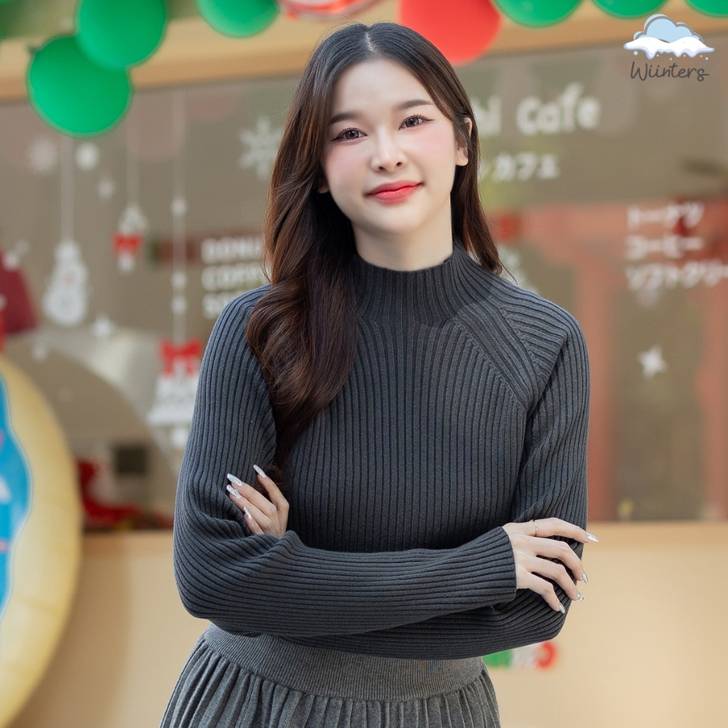 [ Pearl Sweater ] 10 สี I เสื้อไหมพรมคอปีน เสื้อคอปีน สเวตเตอร์ ผ้าร่อง ผ้าหนา และนุ่ม กันหนาว