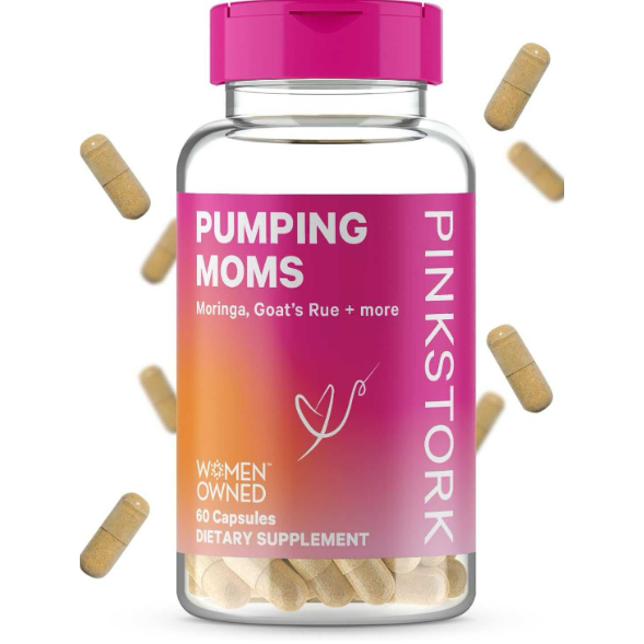 PinkStork Pumping Moms Lactation Support 60 Capsules วิตามินกระตุ้นน้ำนม แม่ให้นม FenugreekFree