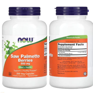 พร้อมส่ง NOW Foods Saw Palmetto Berries 320 mg 550 mg 100 / 250 Capsules ซอว์ปาล์มเมตโต้