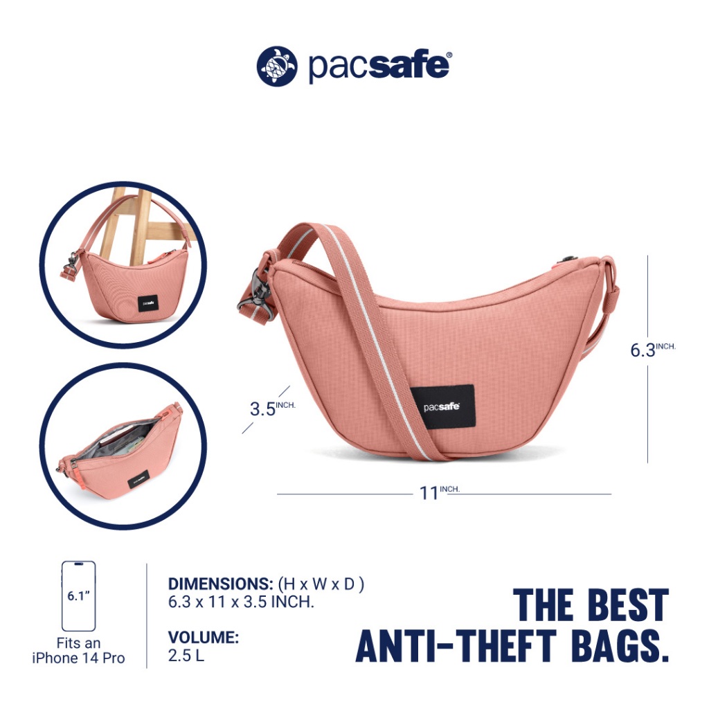 Pacsafe GO Lunar Crossbody กระเป๋าสะพายข้าง กระเป๋ากันขโมย - รูปที่ 2