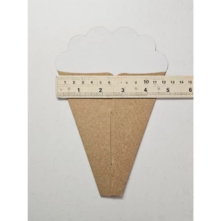 ซองเครป น้ำตาล-ขาว / ขาว-เทา ไม่พิมพ์ลาย (พับขึ้นรูปแล้ว) เตา14นิ้ว ห่อ 100ใบ