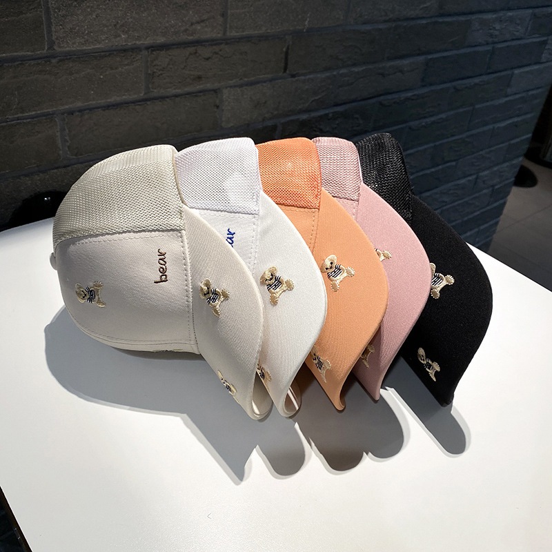 หมวกเบสบอล หมวกแก๊ป ลายการ์ตูนหมีน่ารัก bear ฟรีไซส์ หมวกปีกโค้ง หมวกกันแดดผู้หญิง หมวกแฟชั่น - รูปที่ 4