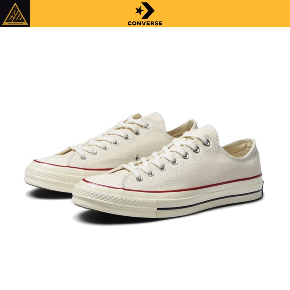 Converse All Star Chuck 70 cream Low cut sneakers คอนเวิร์ส รองเท้าผ้าใบ สีครีม แก๊งต่ำ รองเท้าผ้าใบ Unisex 162062C