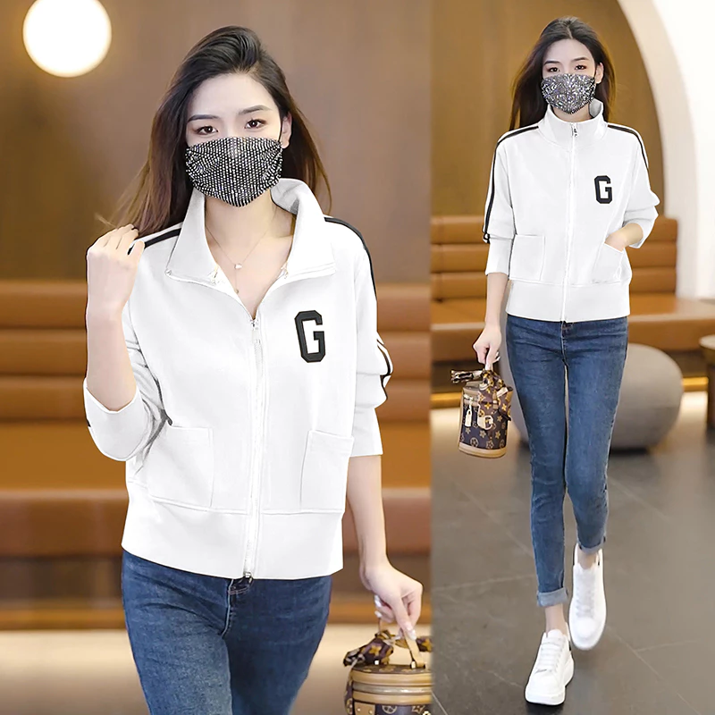 เสื้อแจ็คเก็ตผู้หญิงแขนยาวมีซิปและกระเป๋า ผ้าฝ้ายใส่สบายผ้าดีมาก กันหนาวผู้หญิง เสื้อโค้ด แจ็คเก็ตกันหนาวกันลมผู้หญิง