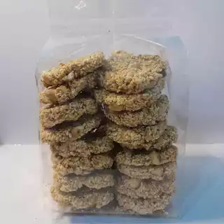 งาอบกรอบผสมถั่วลิสง สูตรน้ำตาลตะโหนด หวานน้อย หอม กรอบ อร่อย ทำใหม่วันต่อวัน
